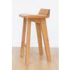 Wave Contemporary Solid Oak Bar Stool - 10% OFF SPRING SALE - 3