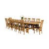 Chateaux 3.4m Large Solid Oak Extending Dining Table - 20% OFF WINTER SALE - 13
