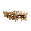 Chateaux 3.4m Large Solid Oak Extending Dining Table - 20% OFF SPRING SALE - 13