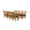Chateaux 3.4m Large Solid Oak Extending Dining Table - 20% OFF WINTER SALE - 14