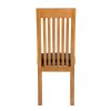 Westfield Solid Oak Dining Chair Brown Leather - 20% OFF SPRING SALE - 8
