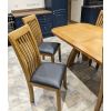 Westfield Solid Oak Dining Chair Brown Leather - 10% OFF WINTER SALE - 3