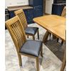 Westfield Solid Oak Dining Chair Brown Leather - 20% OFF SPRING SALE - 3