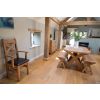 Country Oak 140cm X Leg Oval Table and 2 1.2m X Leg Country Oak Benches - SPRING SALE - 18