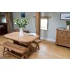 Country Oak 140cm X Leg Oval Table and 2 1.2m X Leg Country Oak Benches - SPRING SALE - 9