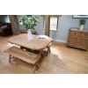 Country Oak 140cm X Leg Oval Table and 2 1.2m X Leg Country Oak Benches - SPRING SALE - 13