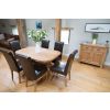 Country Oak 140cm Cross Leg Oval Table 6 Emperor Brown Leather Chairs - SPRING MEGA DEAL - 4