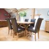 Country Oak 140cm X Leg Oval Table 4 Emperor Brown Leather Chairs - SPRING SALE - 10
