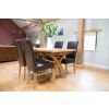 1.3m - 1.8m Country Oak X Leg Table 6 Emperor Brown Leather Chairs - SPRING MEGA DEAL - 15