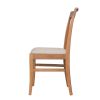 Victoria Solid Oak Dining Chair with Beige Linen Fabric pads - 25% OFF SPRING SALE - 5