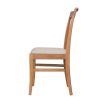 Victoria Solid Oak Dining Chair with Beige Linen Fabric pads - 10% OFF SPRING SALE - 5