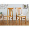 Victoria Solid Oak Dining Chair with Beige Linen Fabric pads - 10% OFF SPRING SALE - 2