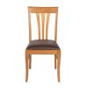 Victoria Oak Dining Chair Brown Leather Pad - 20% OFF SPRING SALE - 4