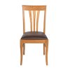 Victoria Oak Dining Chair Brown Leather Pad - 10% OFF SPRING SALE - 4