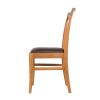 Victoria Oak Dining Chair Brown Leather Pad - 10% OFF SPRING SALE - 5