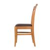 Victoria Oak Dining Chair Brown Leather Pad - 20% OFF SPRING SALE - 5