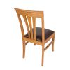 Victoria Oak Dining Chair Brown Leather Pad - 10% OFF SPRING SALE - 7