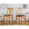 Victoria Oak Dining Chair Brown Leather Pad - 20% OFF SPRING SALE - 2