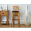 Westfield Oak Kitchen Stool with Brown Leather Seat Pad - 10% OFF SPRING SALE - 3