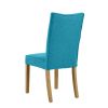 Windsor Teal Fabric Dining Chair with Oak Legs - 10% OFF SPRING SALE - 4