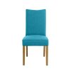 Windsor Teal Fabric Dining Chair with Oak Legs - SPRING SALE - 5