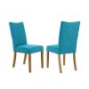 Windsor Teal Fabric Dining Chair with Oak Legs - SPRING SALE - 2