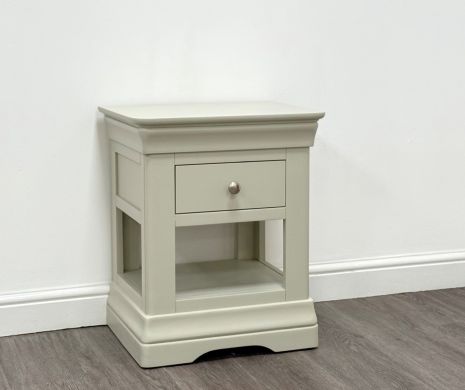 Heritage Grey Painted One Drawer Fully Assembled Bedside Table - SPECIAL OFFER