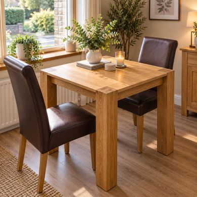 Cambridge Small Square Oak Dining Table, 80cm x 80cm customer review