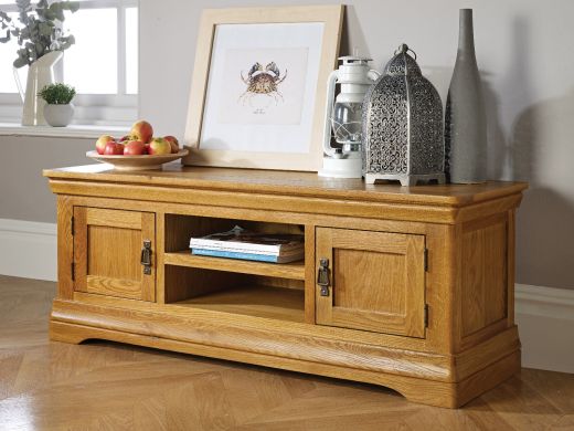 Farmhouse Large Oak Fully Assembled TV Unit - SUMMER SALE
