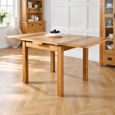Country Oak 90cm to 160cm Extending Dining Table / Home Office Desk - £50 OFF FLASH SALE