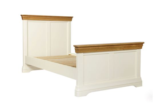 Farmhouse Country Oak Cream Painted 3 Foot Single Bed - £30 OFF SUMMER SALE