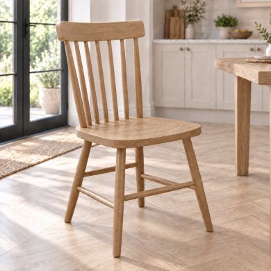 Doveridge Whitewash Limed Oak Spindleback Chair - Photo taken by @ash.house.33 on Instagram as part of a collaboration