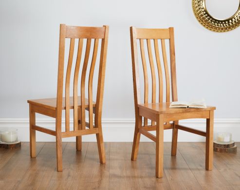 Chelsea Solid Oak Dining Chair with Oak Seat - 10% OFF SUMMER SALE