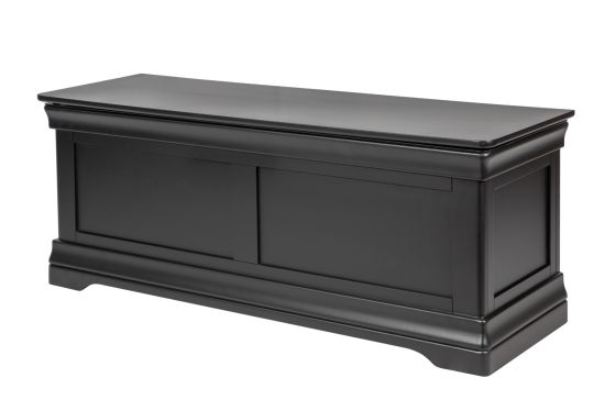Toulouse Black Painted Large Blanket Box Storage Ottoman