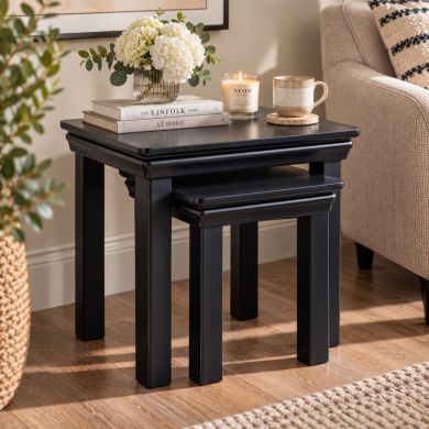 Toulouse Black Painted Nest Of Two Tables 