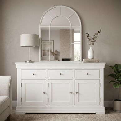 Toulouse 140cm White Painted Large Assembled Sideboard - photo from @thethorpehouse_ on Instagram improved by Google Demini