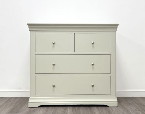 Heritage Grey Painted Large Grande 2 Over 2 Assembled Chest of Drawers - SPECIAL OFFER