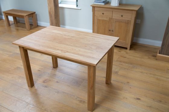 Minsk 120cm Solid Oak Dining Table - 10% OFF SUMMER SALE