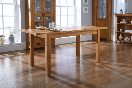 Country Oak 1.8m Extending Oak Dining Table - 20% Off Discount Code FLASH