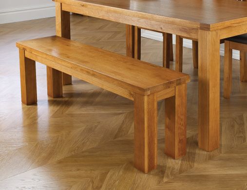 Country Oak 1.2m Chunky Solid Oak Indoor Bench - £40 OFF FLASH SALE