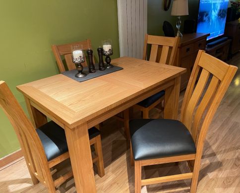 Churchill Black Leather Oak Dining Chair - Customer review photo