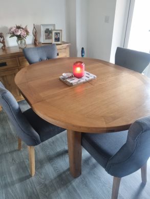 Country Oak 107cm to 145cm Round Extending Table customer review