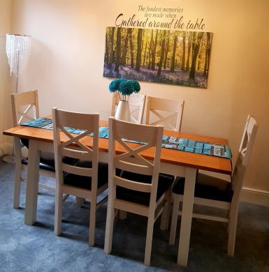 Country Oak Grey Painted 180cm Extendable Dining Table - Customer photo 1