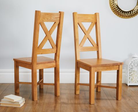 Grasmere Solid Oak Dining Chair Fully Assembled - 20% OFF CODE DEAL