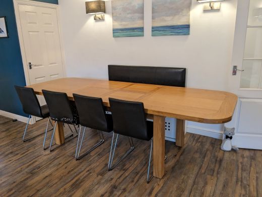 Country Oak 2.8m Double Extending Oak Dining Table customer review photo