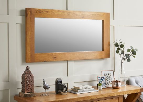 Country Oak 120cm x 60cm Oak Mirror