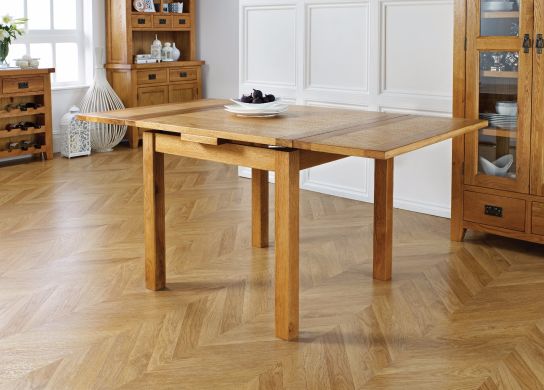 Country Oak 90cm to 160cm Extending Dining Table / Home Office Desk - 20% OFF WINTER SALE