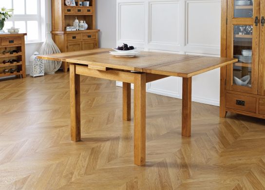 Country Oak 90cm to 160cm Extending Dining Table / Home Office Desk - 10% OFF SPRING SALE