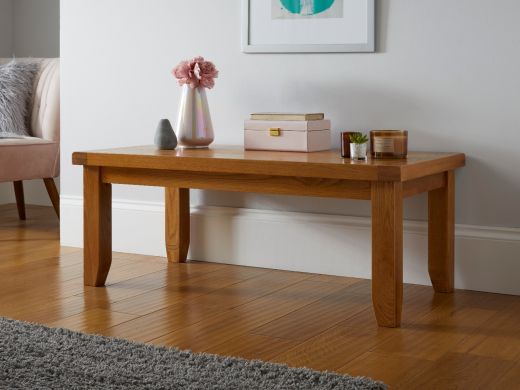 Country Oak 120cm Large Coffee Table 