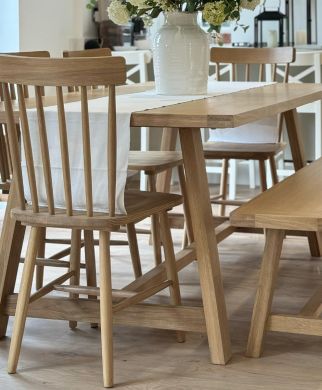 Doveridge Whitewash Limed Oak Spindleback Chair - Photo taken by @ash.house.33 on Instagram as part of a collaboration